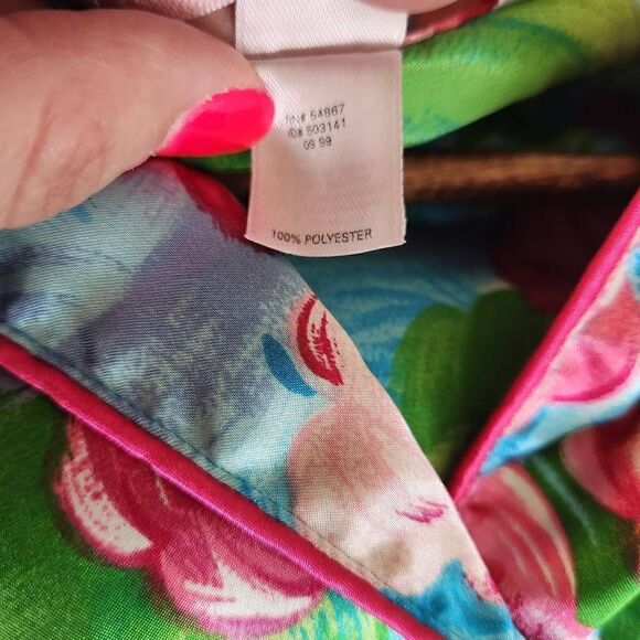 Victoria's Secret Floral Button Front Satin Pajama Top Size Medium - Picture 4 of 4